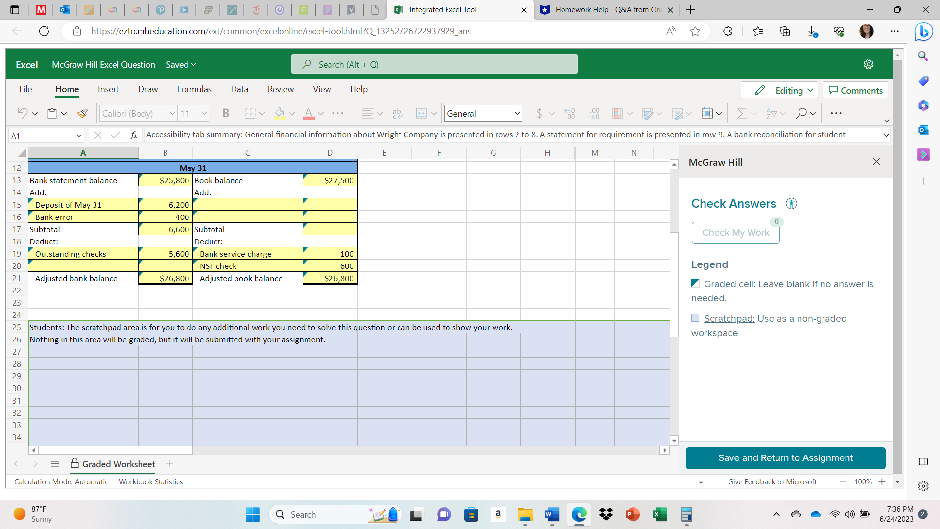 It states my answer is incomplete. The formulas