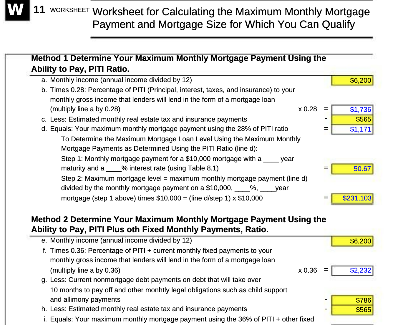 Explain this worksheet 11 using examples. 1-2 a