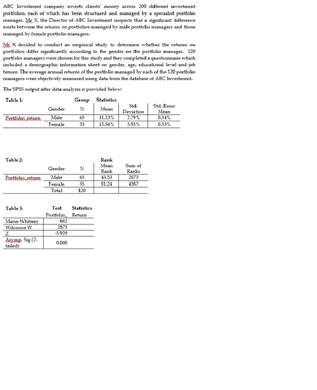 Question: Interprete the output from Table 1 to 3
