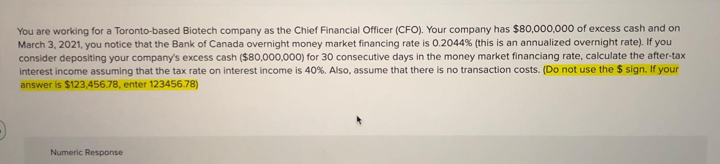 Need help solving this You are working for a