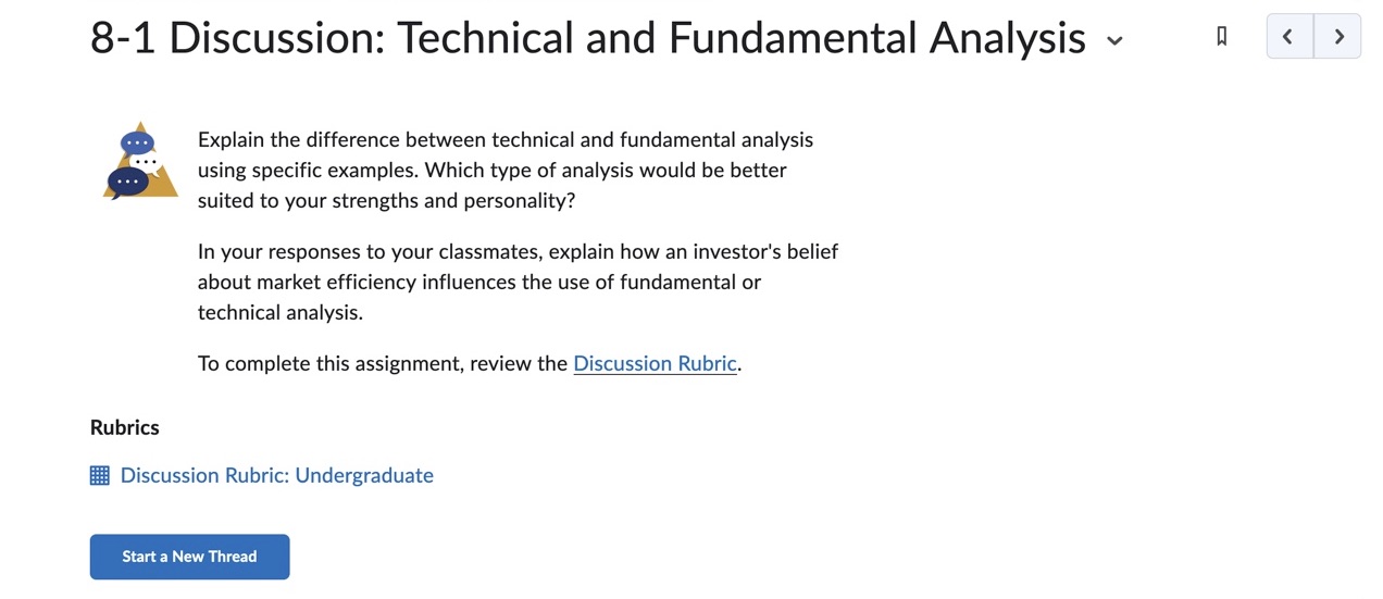 8-1 Discussion: Technical and Fundamental
