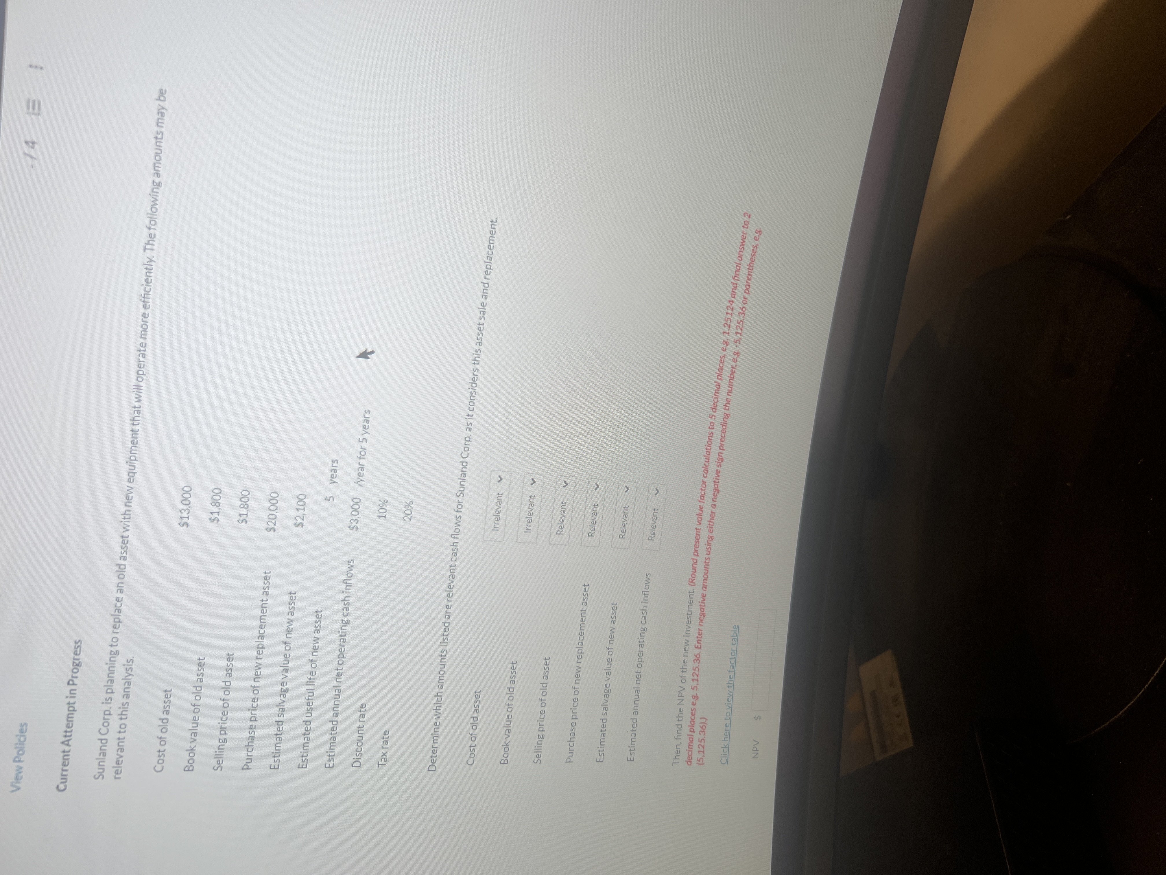 14 E View Policies Current Attempt in Progress