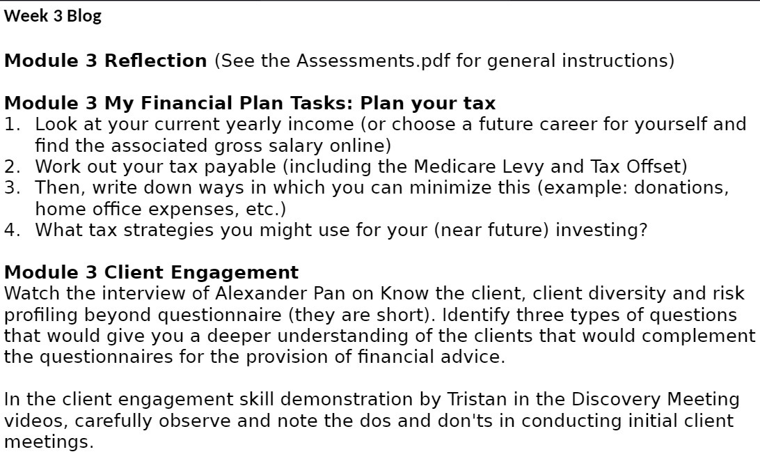 Week 3 Blog Module 3 Reflection (See the