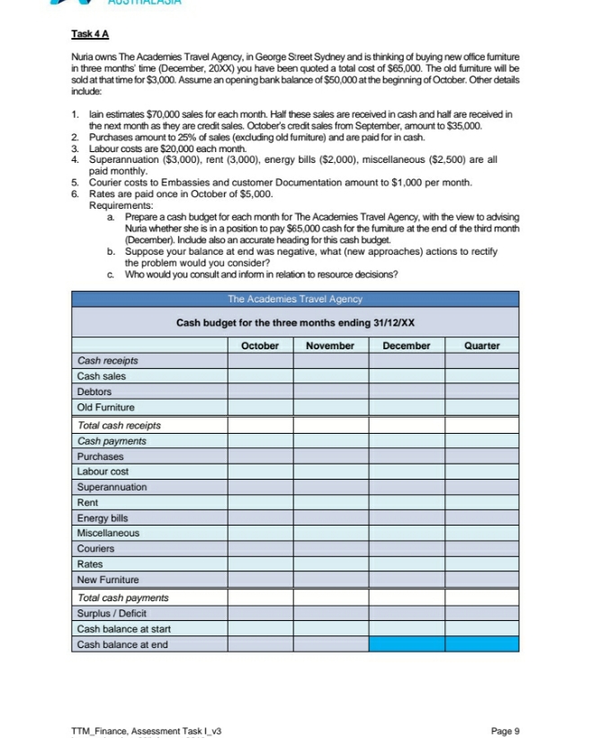 can you please answer and explain? Task 4 A Nuria