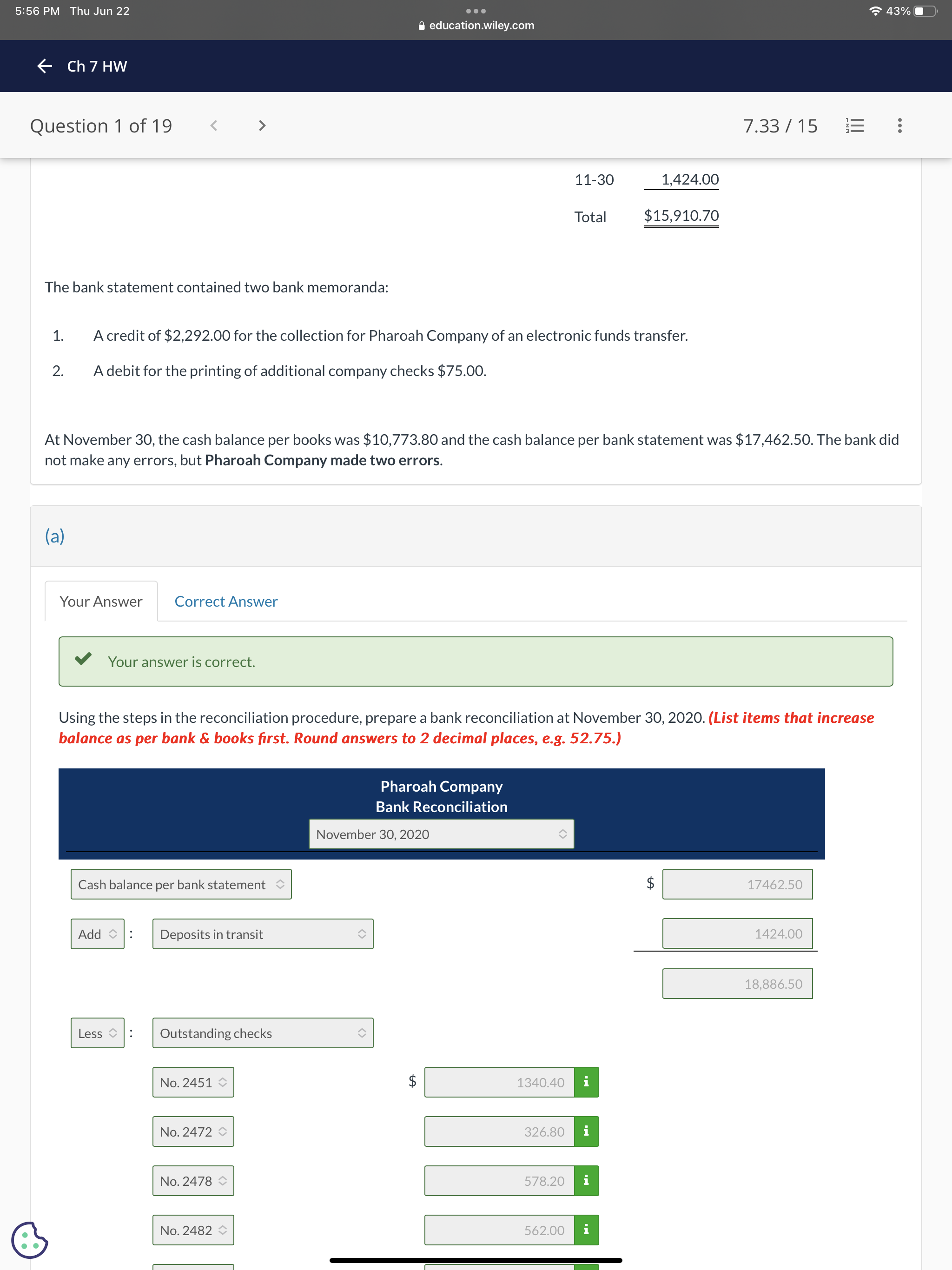 \f5:56 PM Thu Jun 22 . . . 43%