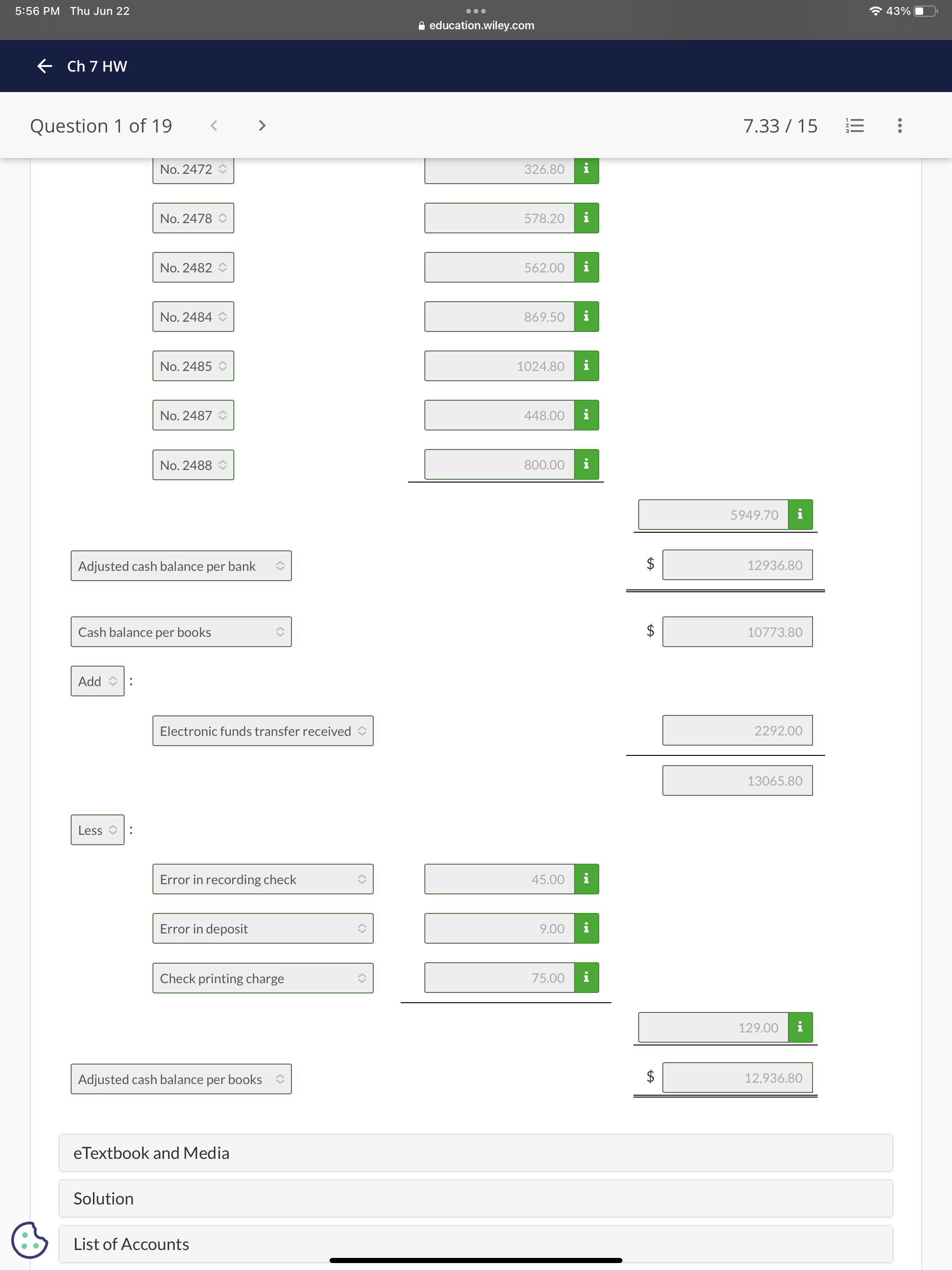 \f5:56 PM Thu Jun 22 . . . 43%