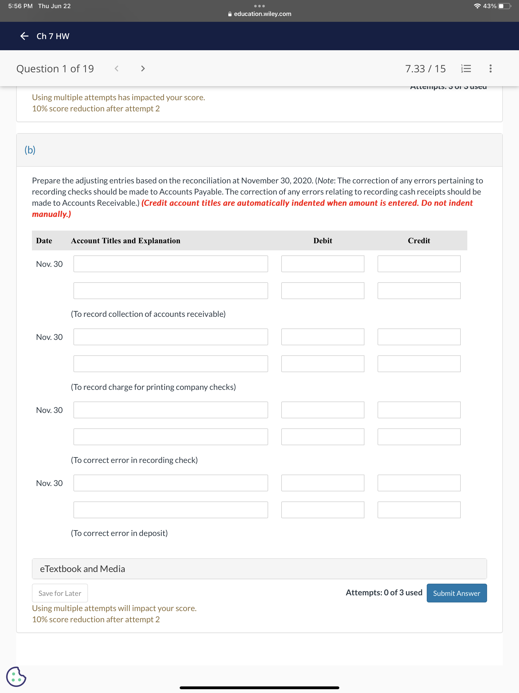 \f5:56 PM Thu Jun 22 . . . 43%