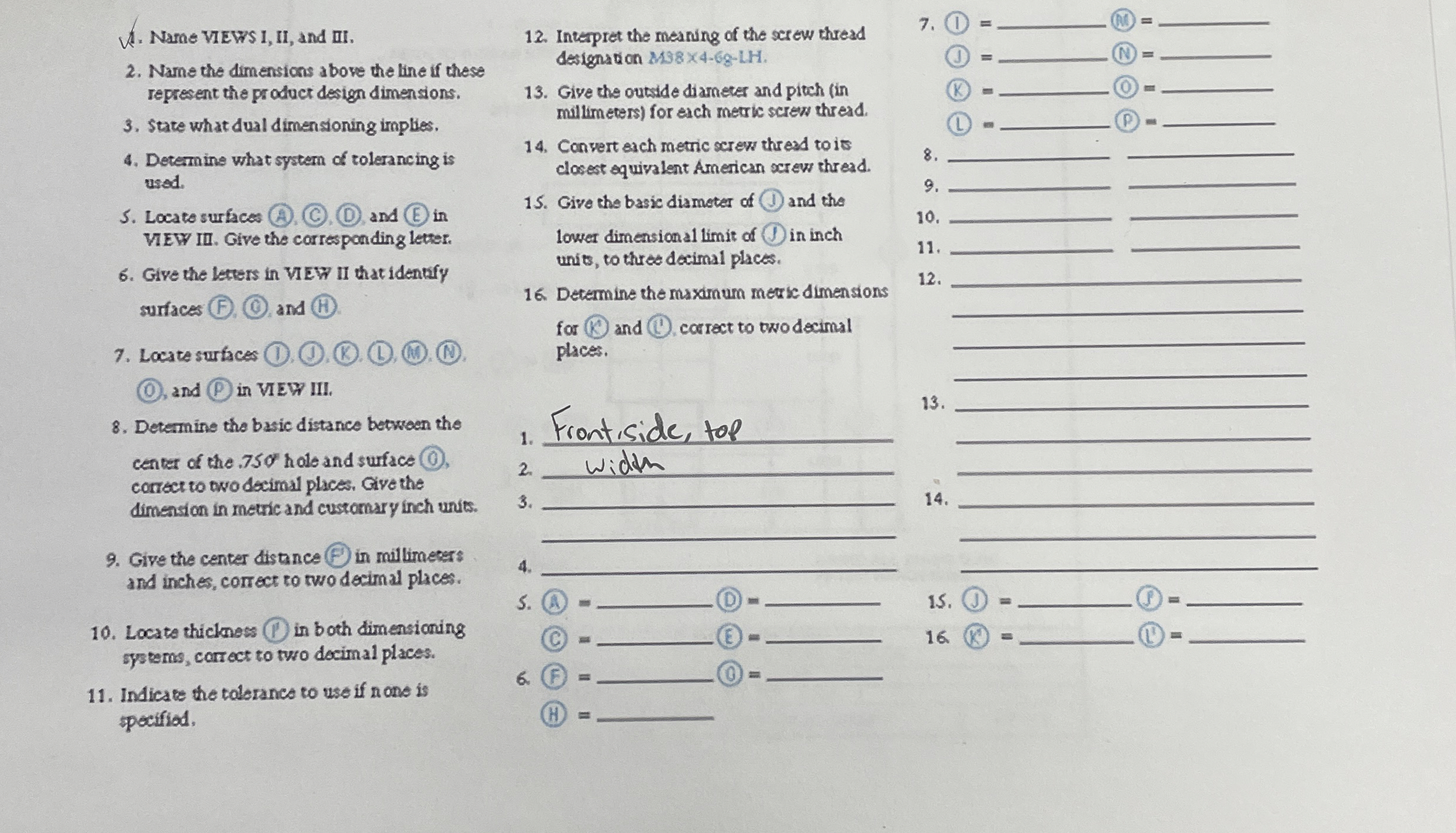 N: Name VIEWS I, II , and III. Name the