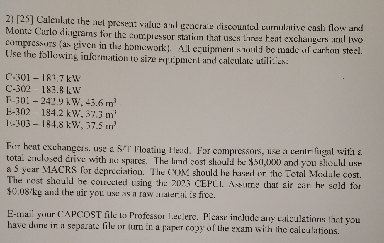 Calculate the net present value and generate