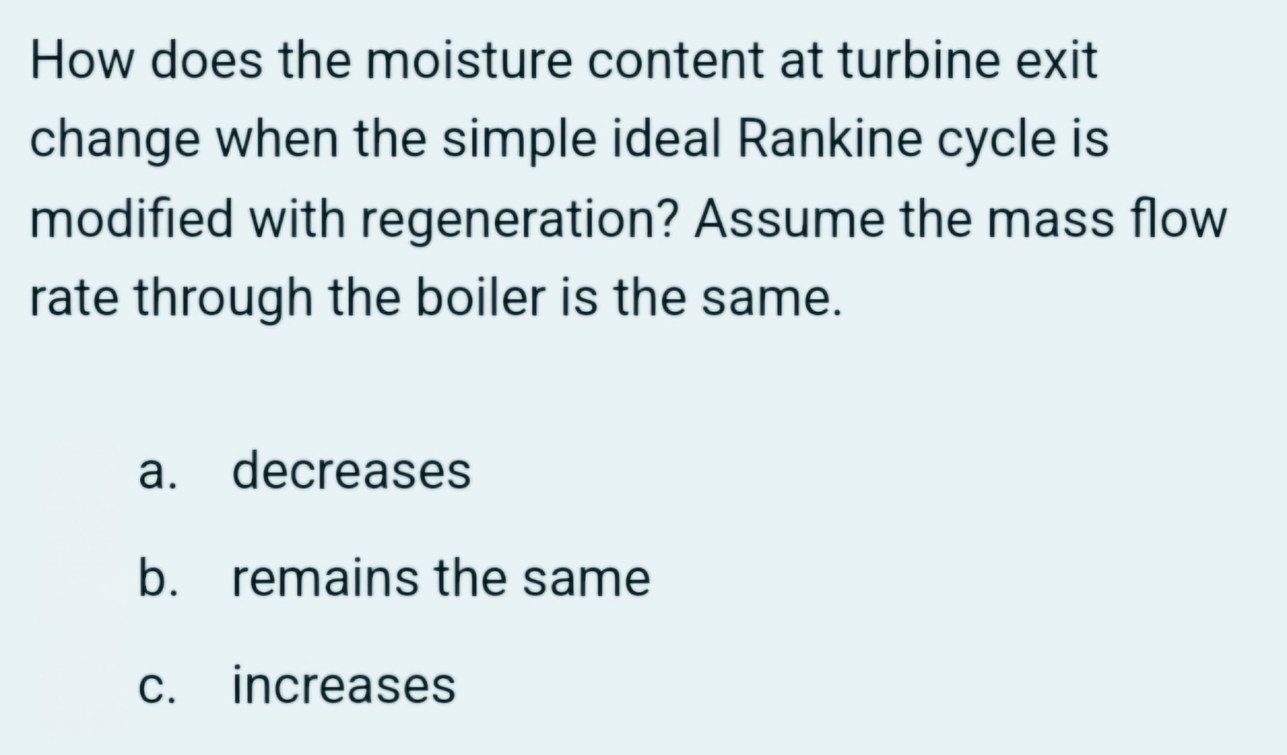 How does the moisture content at turbine exit