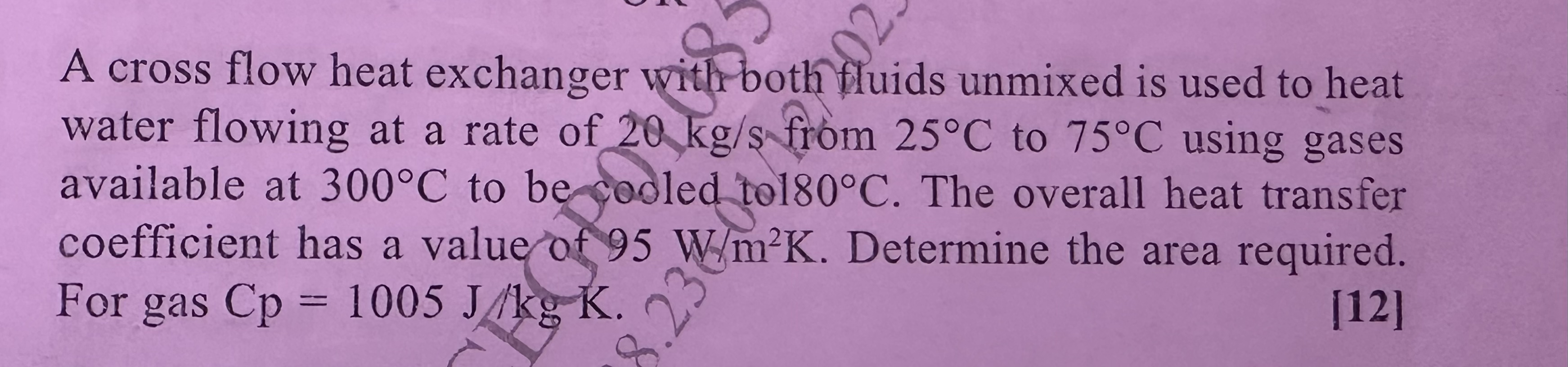 A cross flow heat exchanger with bothfluids