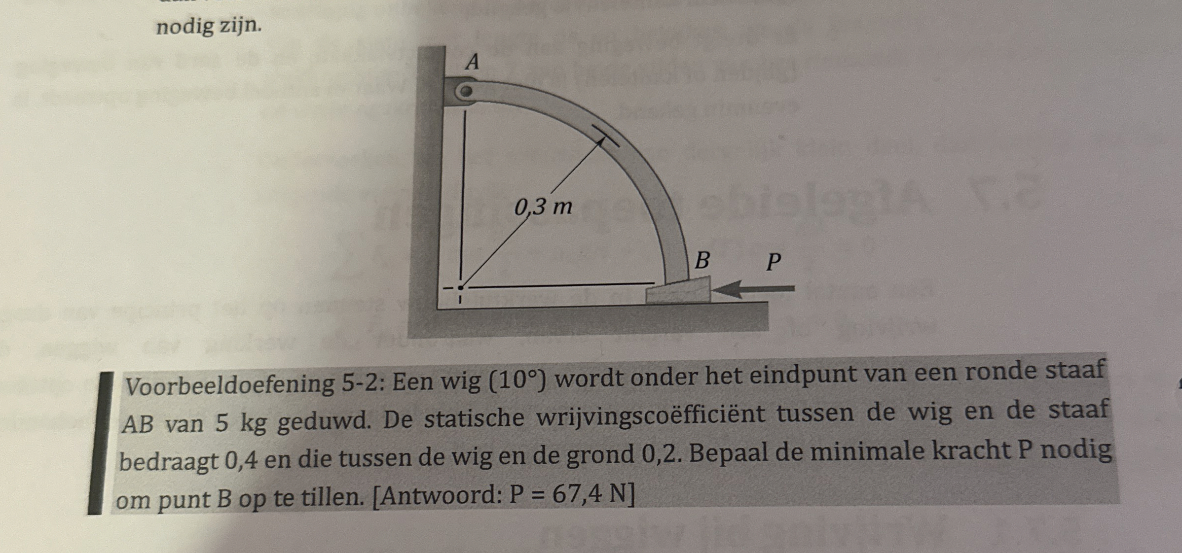 nodig zijn. Voorbeeldoefening 5 - 2 : Een wig ( 1