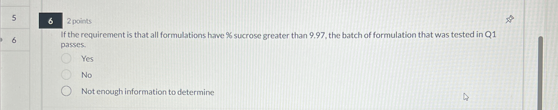 5 6 2 points 6 If the requirement is that all