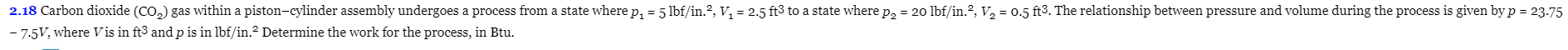- 7 . 5 V , where V is in f t 3 and p is in l b f