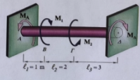 In the fixed rod of the figure, the following