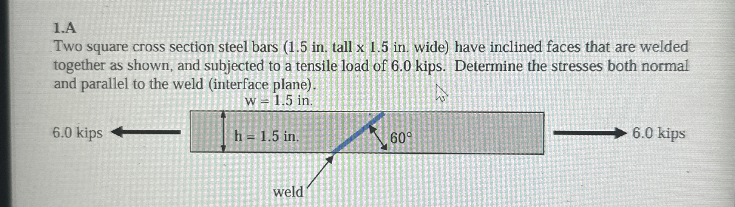 1 . A Two square cross section steel bars ( 1 . 5