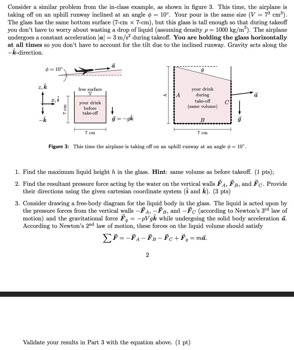 Find the maximum liquid height h in the glass.