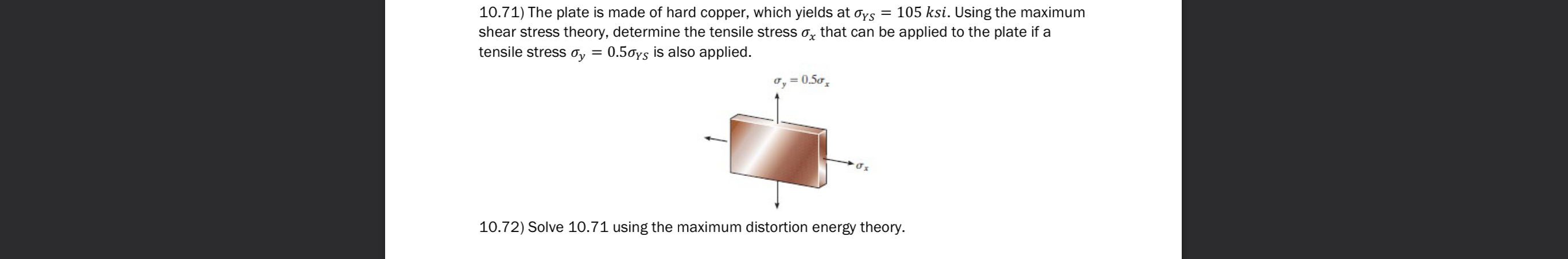 1 0 . 7 1 ) The plate is made of hard copper,