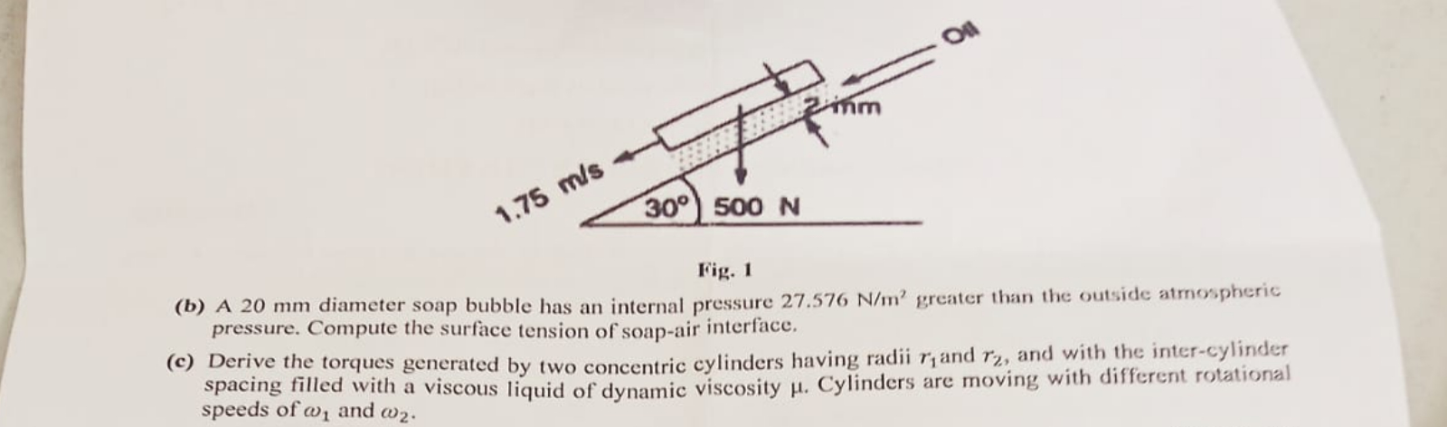 ( b ) A 2 0 mm diameter soap bubble has an