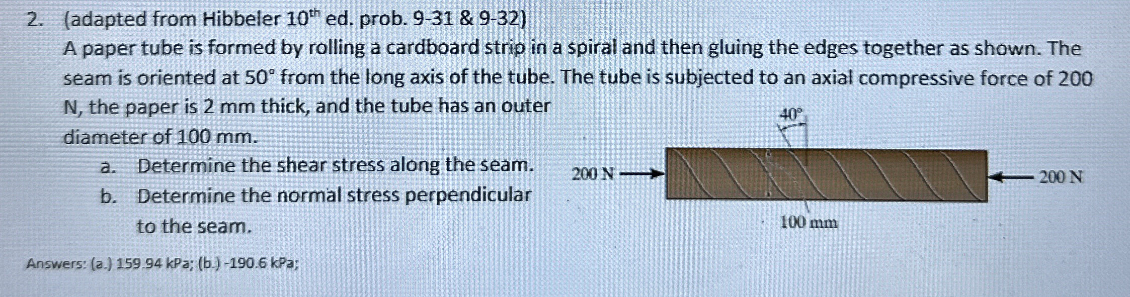 ( adapted from Hibbeler 1 0 t h ed . prob. 9 - 3
