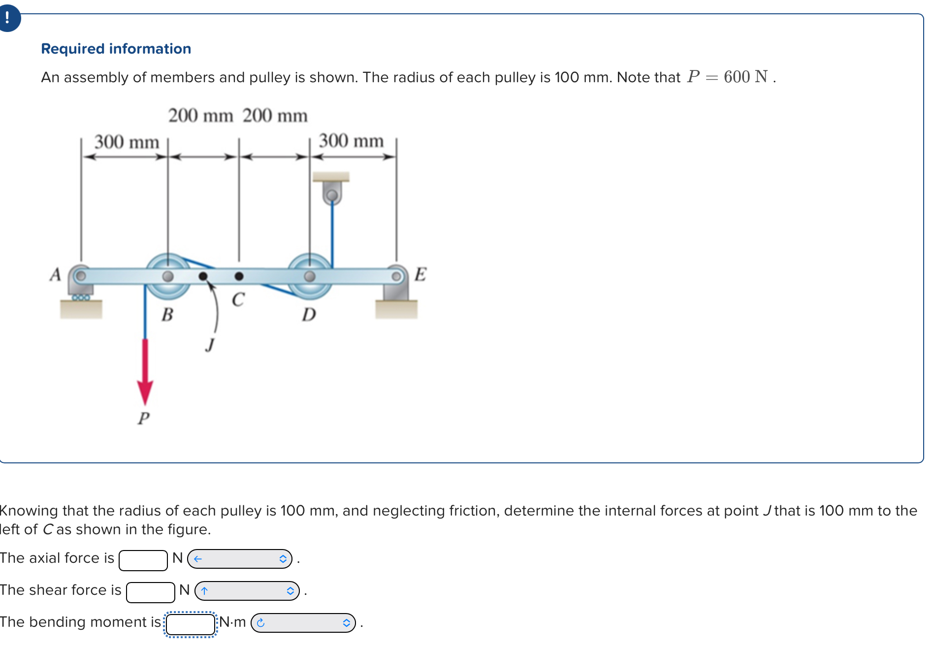 ! Required information An assembly of members and