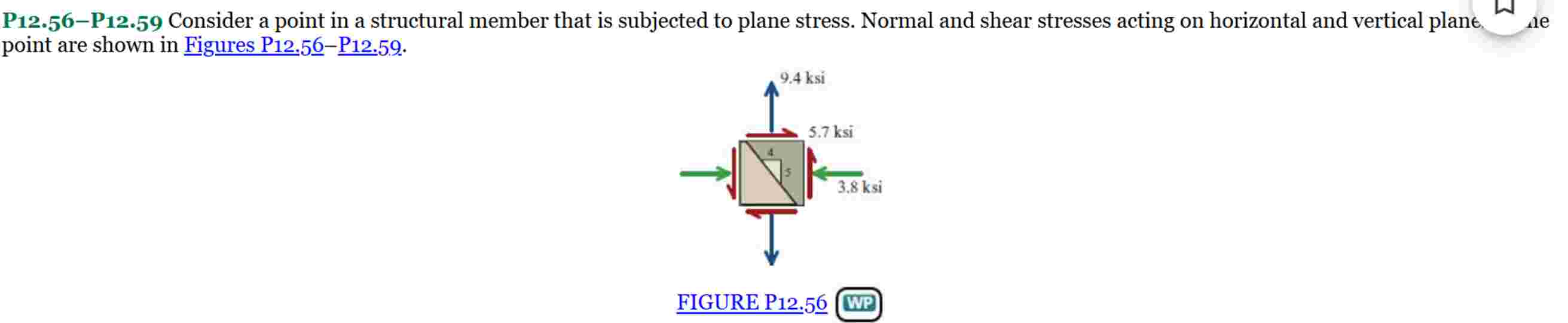 P 1 2 . 5 6 Consider a point in a structural