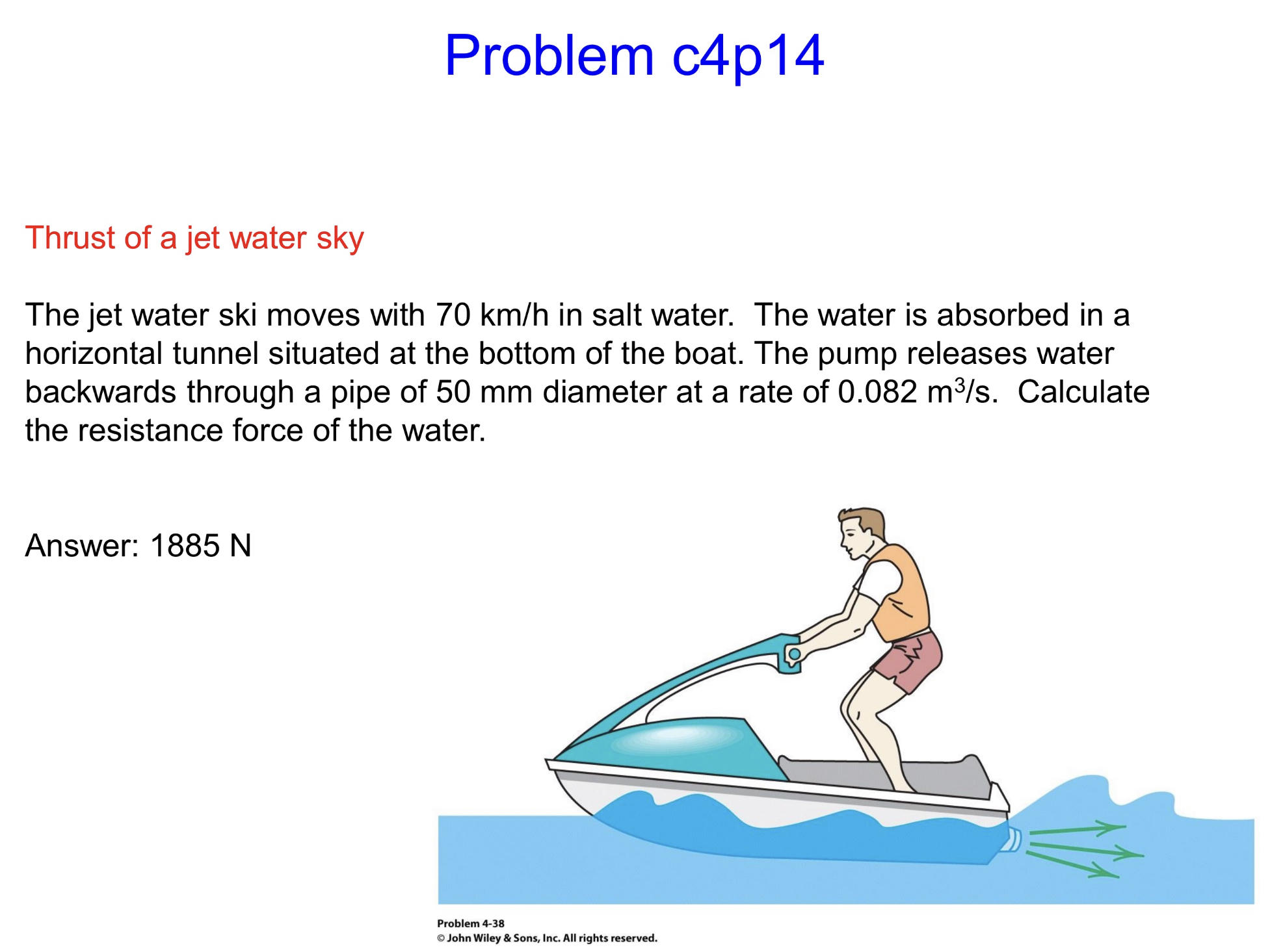 The jet water ski moves with 7 0 k m h in salt