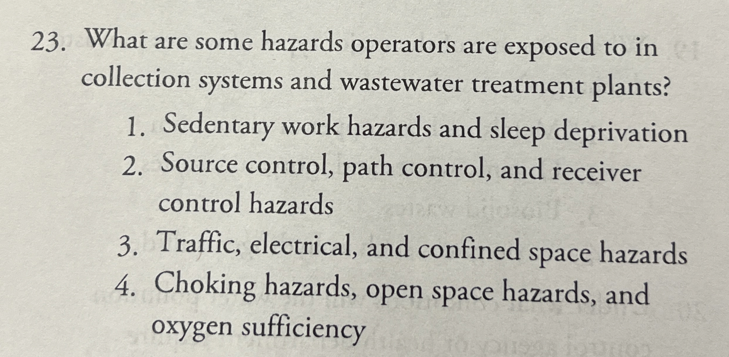What are some hazards operators are exposed to in
