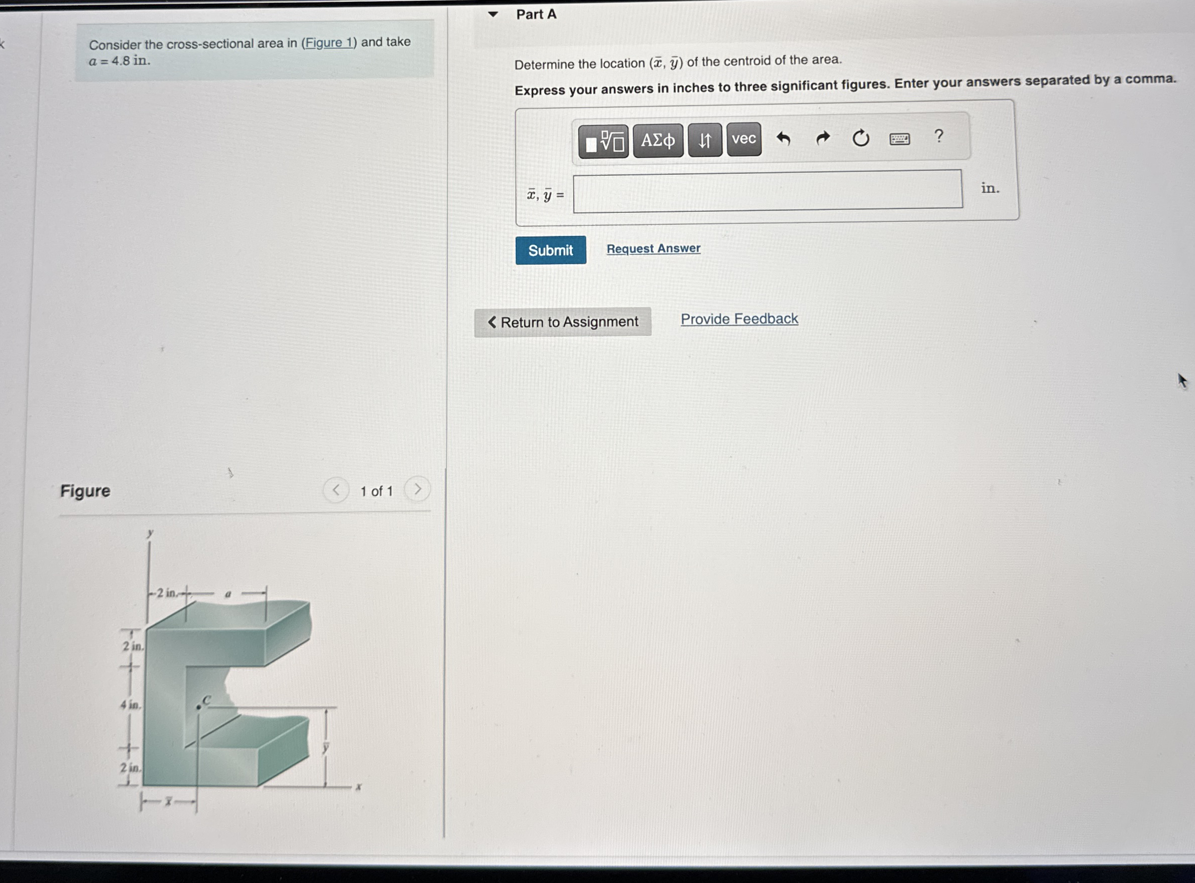 Consider the cross - sectional area in ( Figure 1