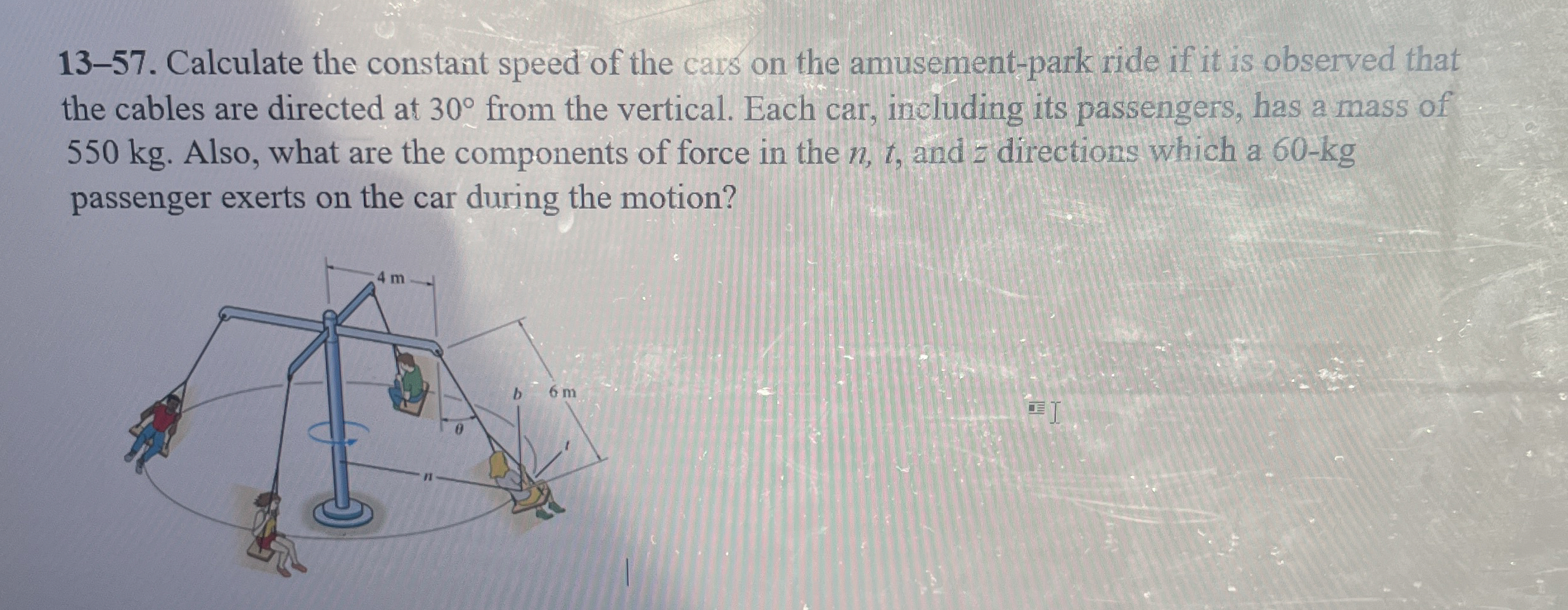 1 3 - 5 7 . Calculate the constant speed of the