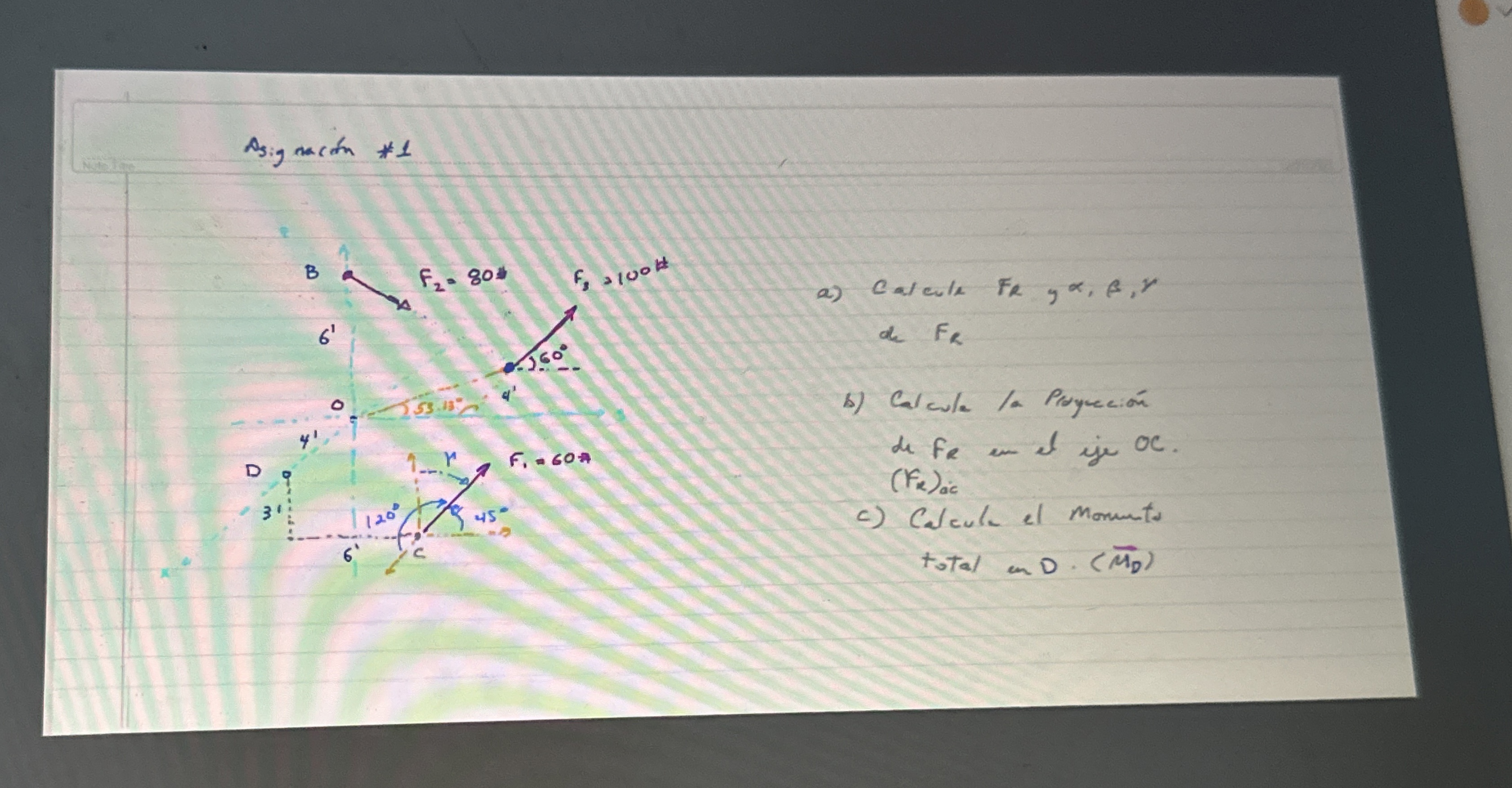 Asignac n # 1 a ) Calculd F R , , , a F e b )