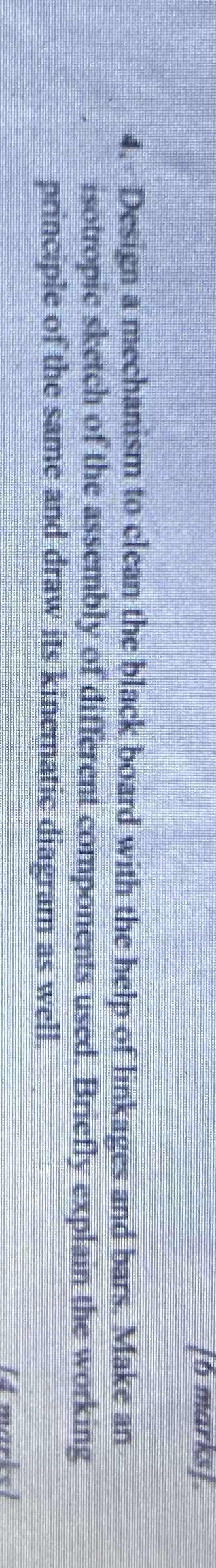 Design a mechanism to clean the black board with