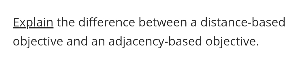 Explain the difference between a distance - based