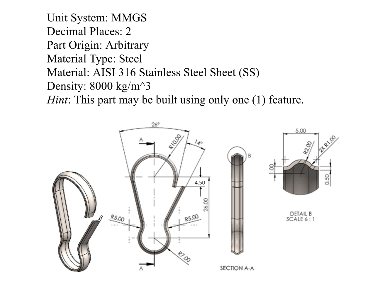 Unit System: MMGS Decimal Places: 2 Part Origin: