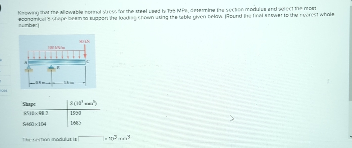 Knowing that the allowable normal stress for the
