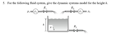For the following fluid system, give the dynamic