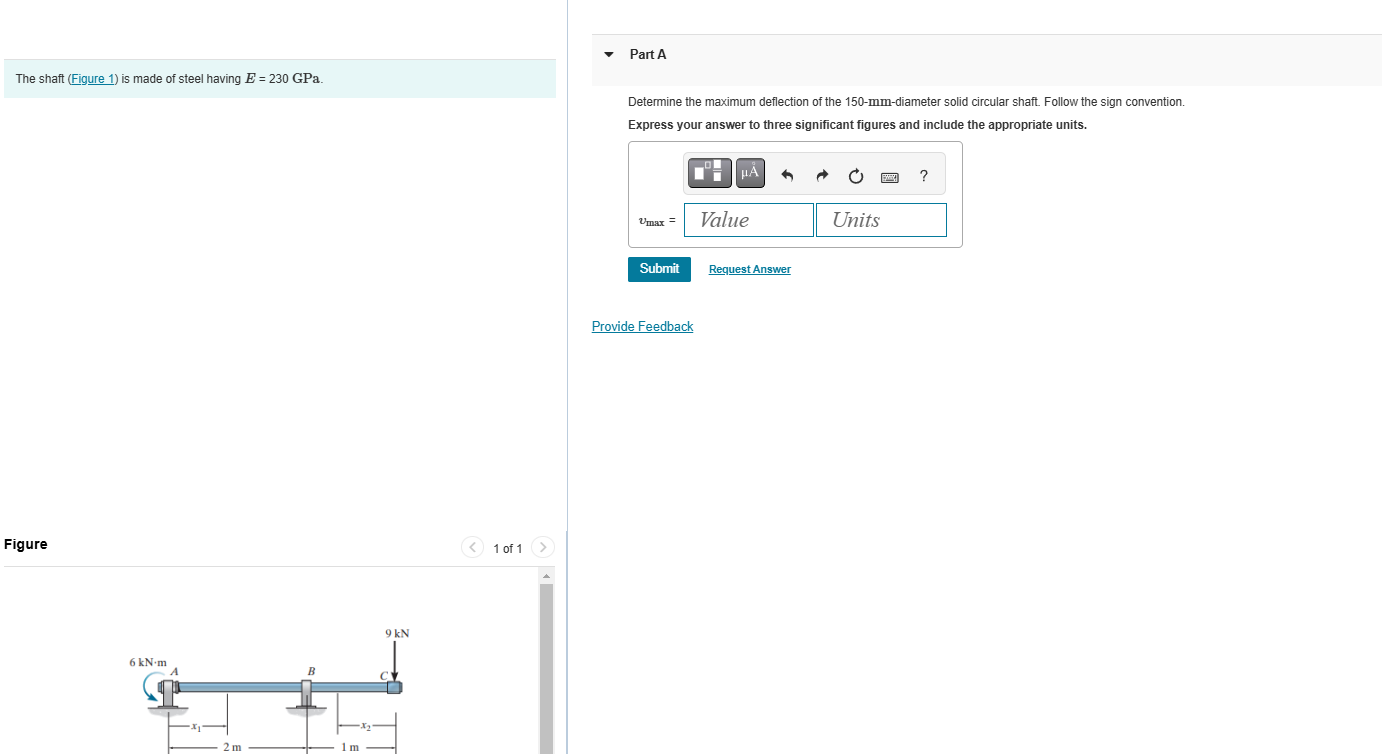 The shaft ( Figure 1 ) is made of steel having \