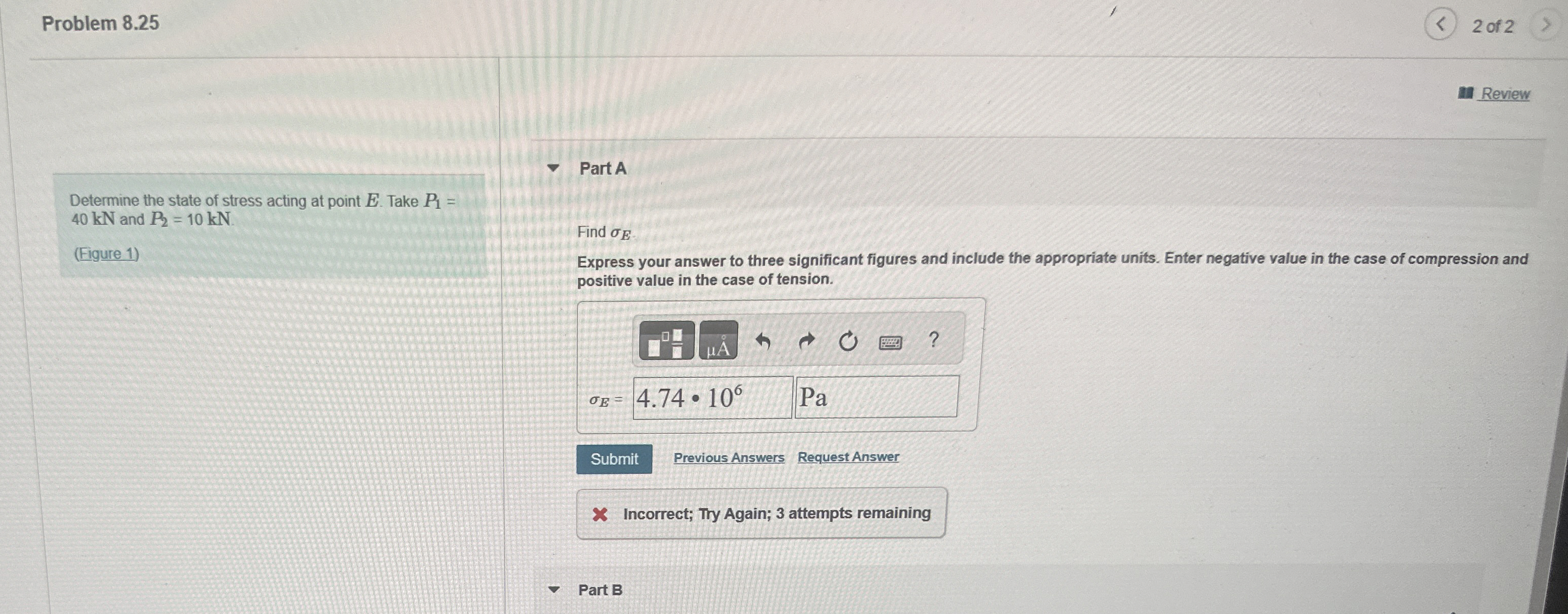 Problem 8 . 2 5 2 of 2 Review Determine the state