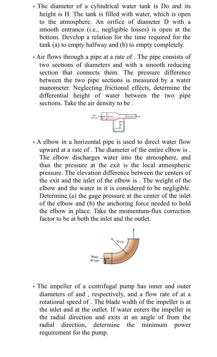 The diameter of a cylindrical water tank is Do
