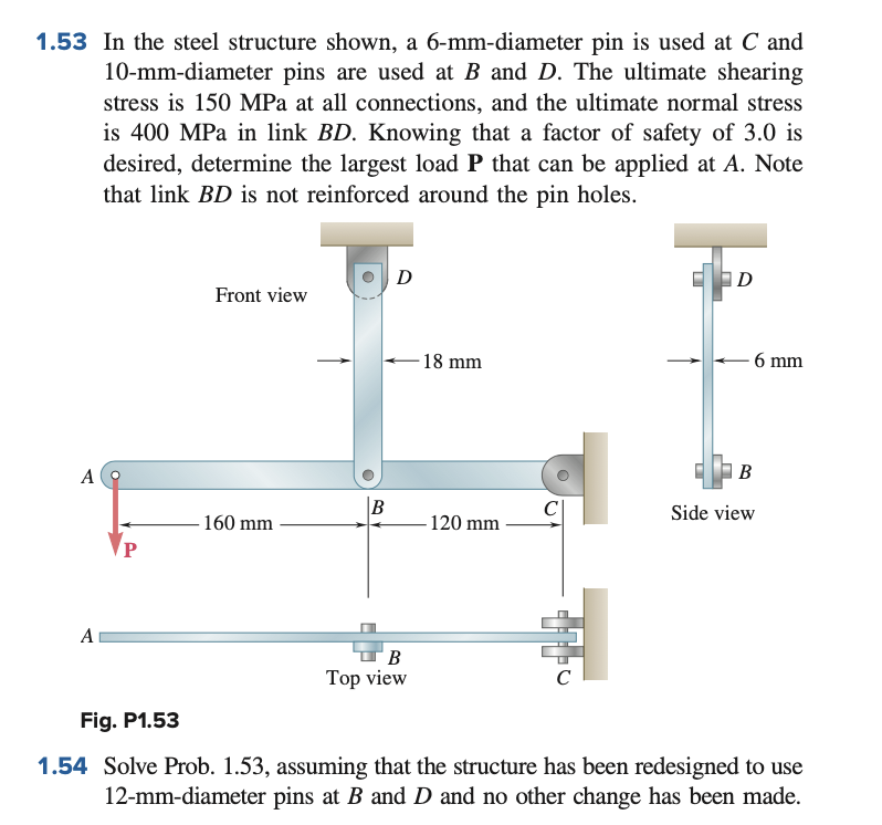 1 . 5 4 Solve Prob. 1 . 5 3 , assuming that the