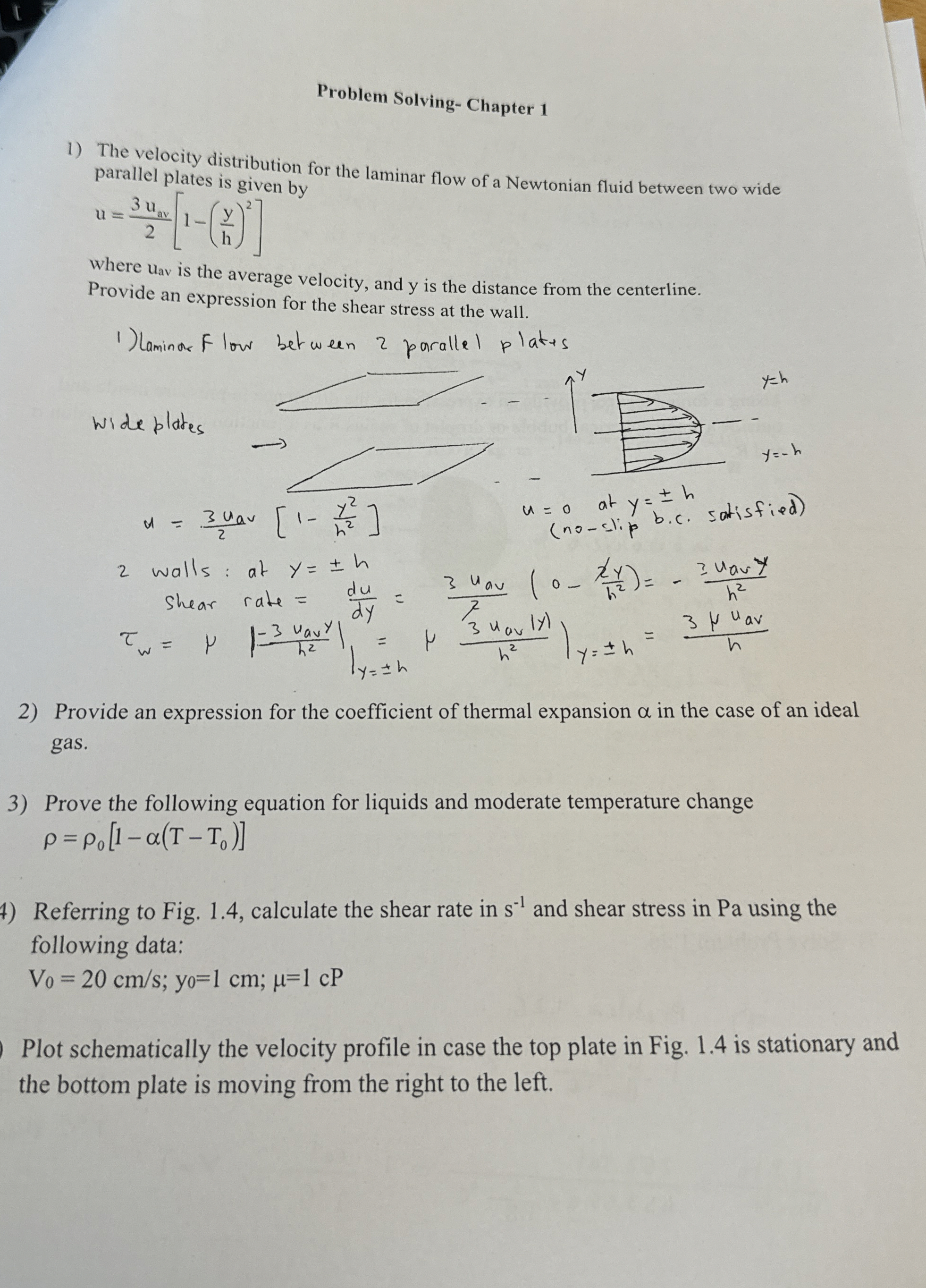 Problem Solving - Chapter 1 The velocity