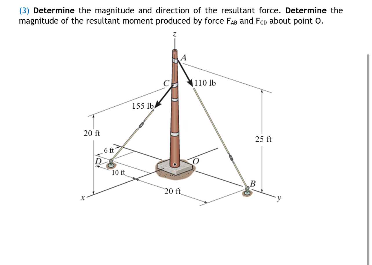 ( 3 ) Determine the magnitude and direction of