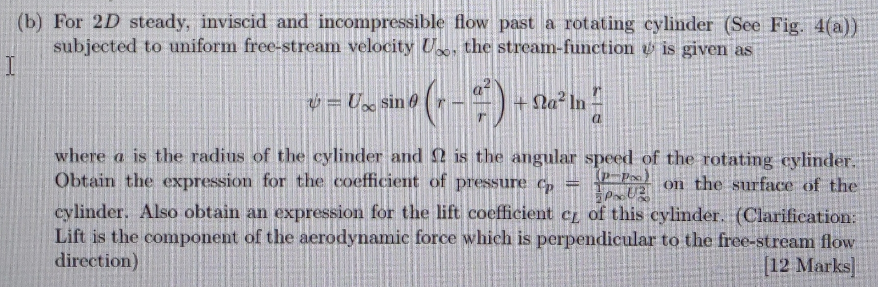 ( b ) For 2 D steady, inviscid and incompressible
