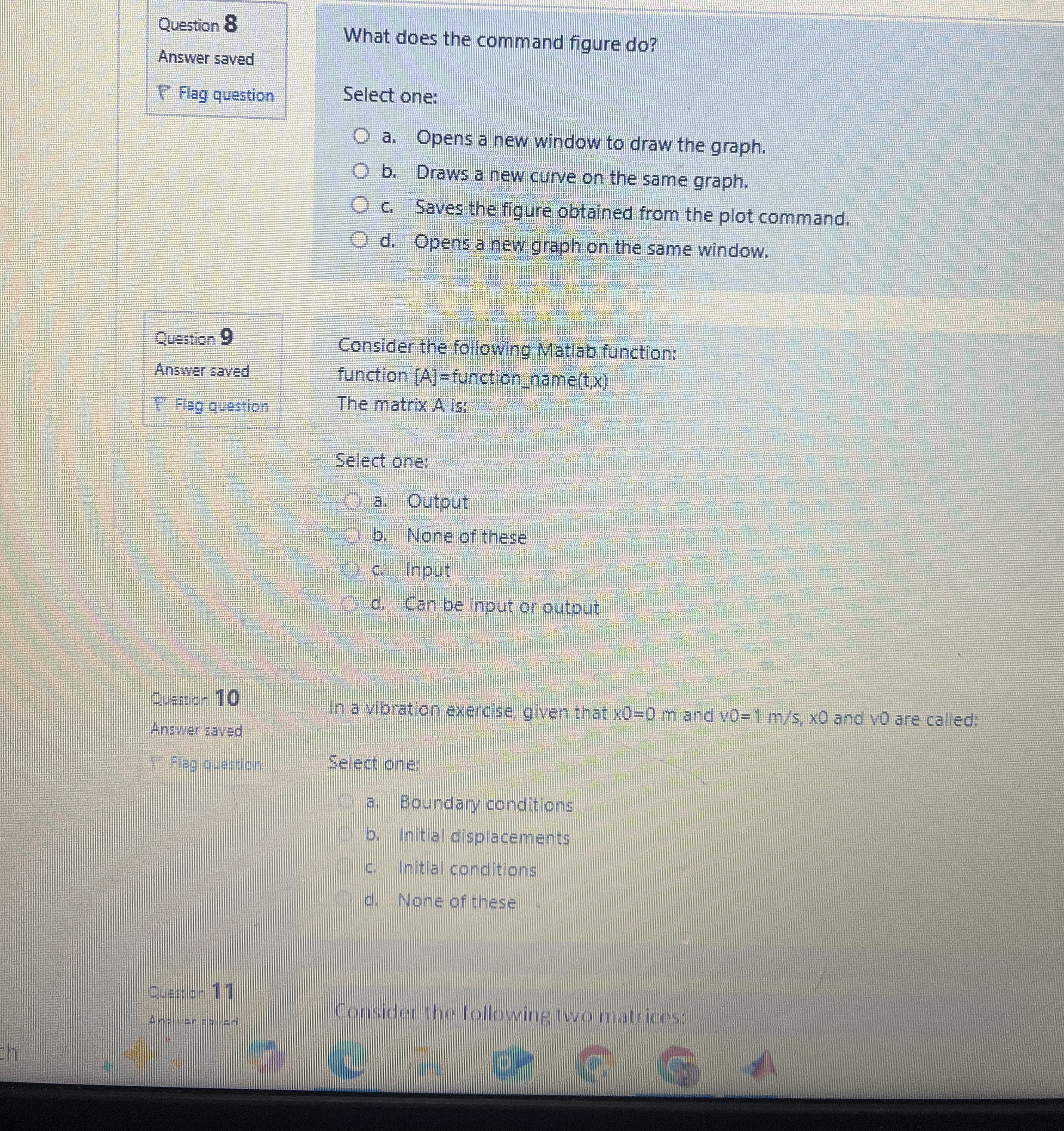 Iam need abswer on all question Matlab