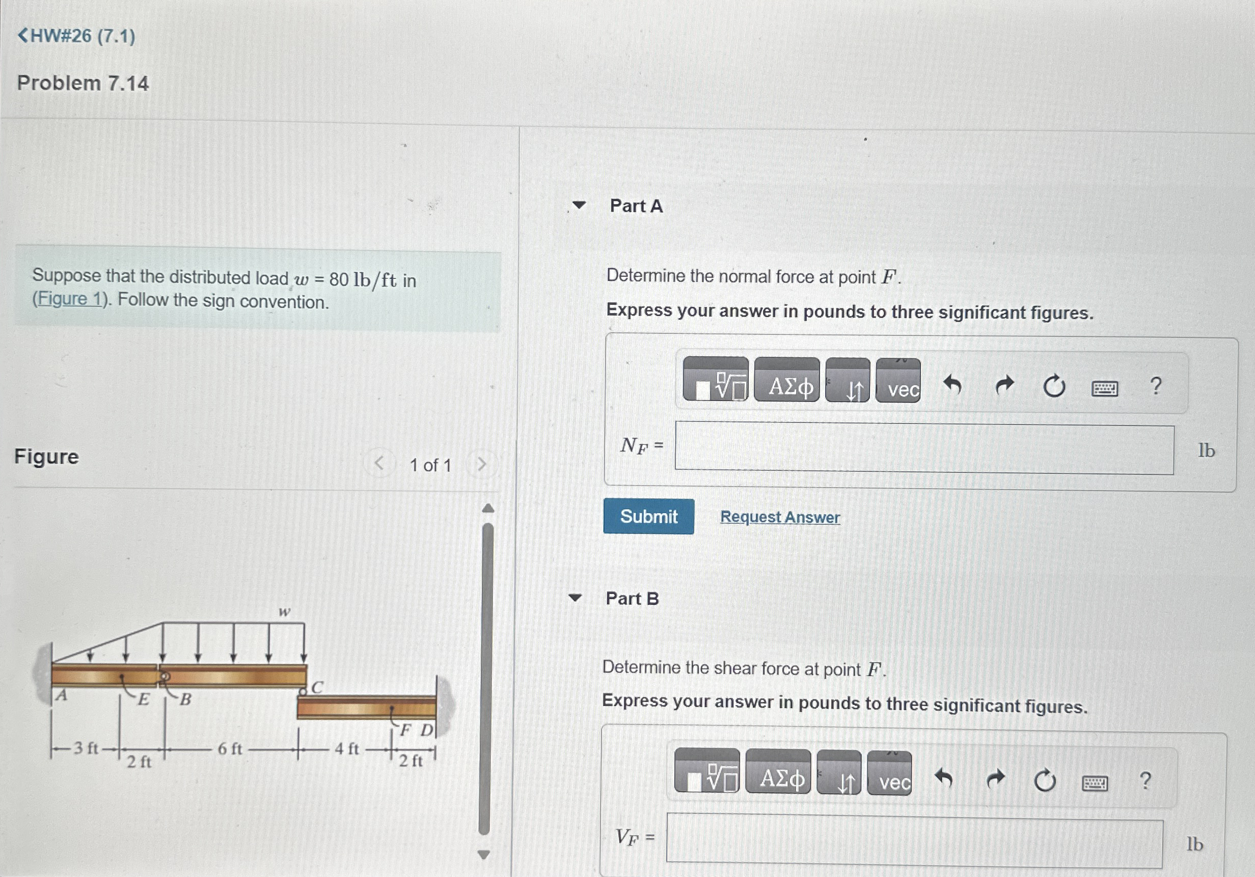 F N F = F V F = w = 8 0 l b f t i n ( F i g u r e