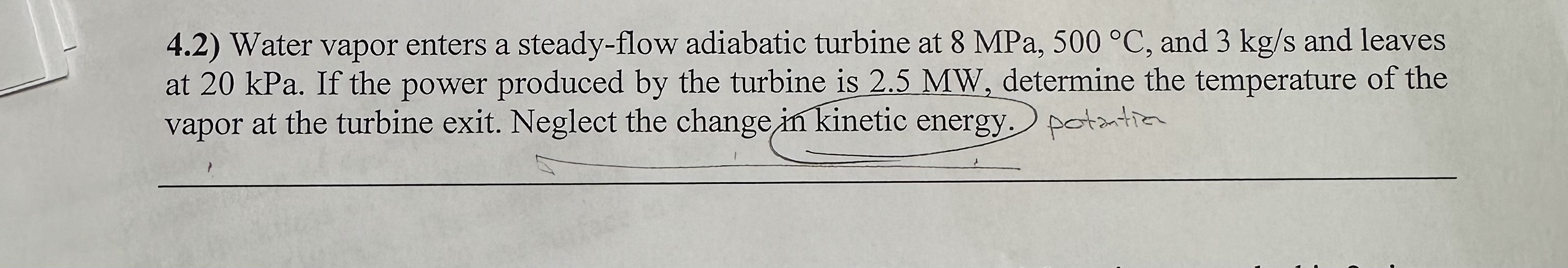 4 . 2 ) Water vapor enters a steady - flow