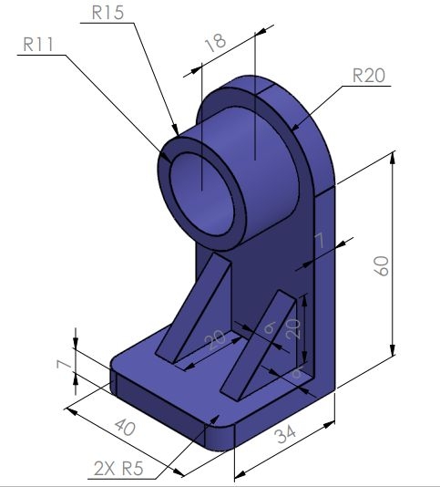 Show each step to create this part in Solid edge.