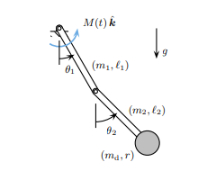 Consider the double pendulum illustrated to the