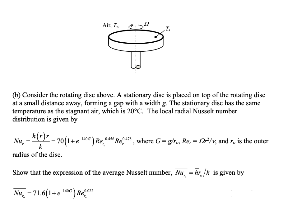 ( b ) Consider the rotating disc above. A