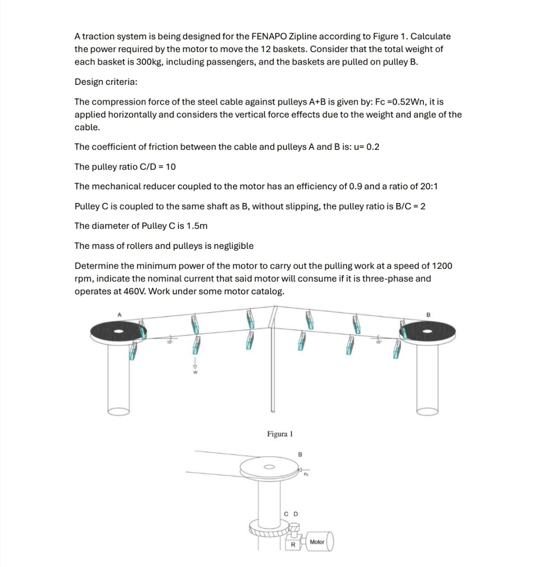 A traction system is being designed for the